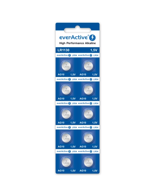 Zdjęcie: Baterie alkaliczne mini AG10 G10 LR1130 LR54 EVERACTIVE