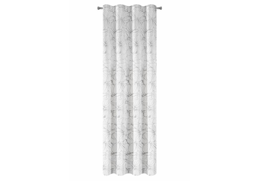 Zdjęcie: Zasłona Luiza 140x250 cm biało-popielata na szelkach EUROFIRANY