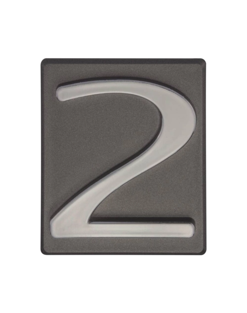 Zdjęcie: Cyfra 2 PCV samoprzylepna 4x4,7 cm grafit DOMINO