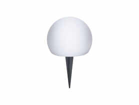 Lampka solarowa kula 30 cm RGB + pilot biała naziemna VOLTENO