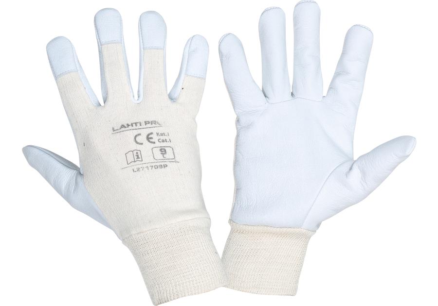 Zdjęcie: Rękawice ze skóry koziej beżowe, 12 par, 11, CE,LAHTI PRO