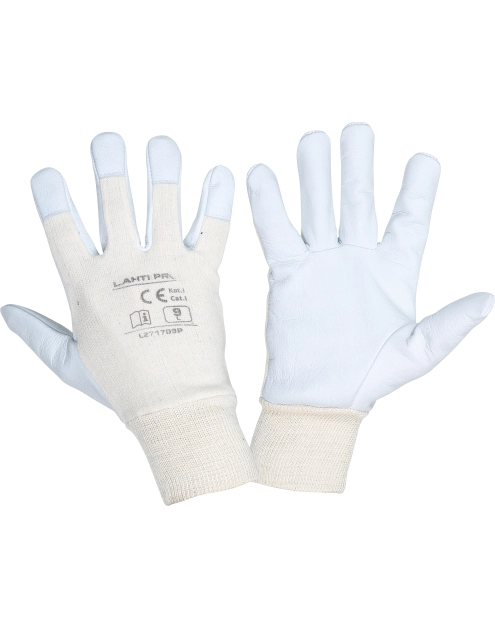 Zdjęcie: Rękawice ze skóry koziej beżowe, 12 par, 11, CE,LAHTI PRO