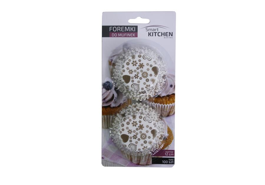 Zdjęcie: Formy do muffin 12 cm - 100 szt. brązowe SMART KITCHEN BAKING