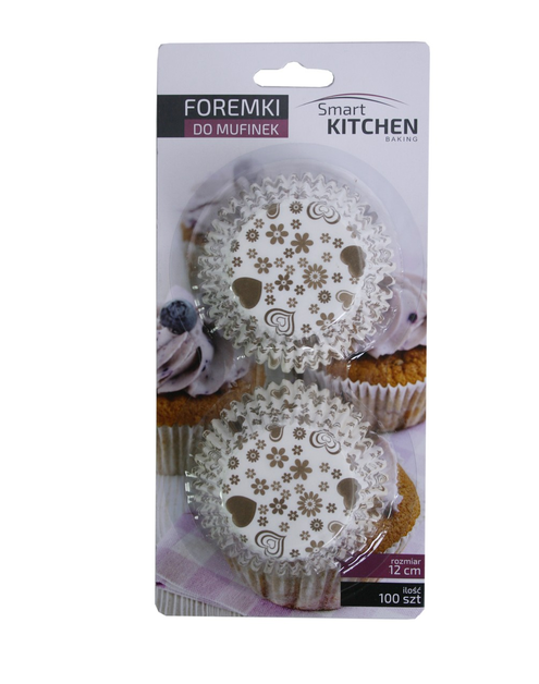 Zdjęcie: Formy do muffin 12 cm - 100 szt. brązowe SMART KITCHEN BAKING