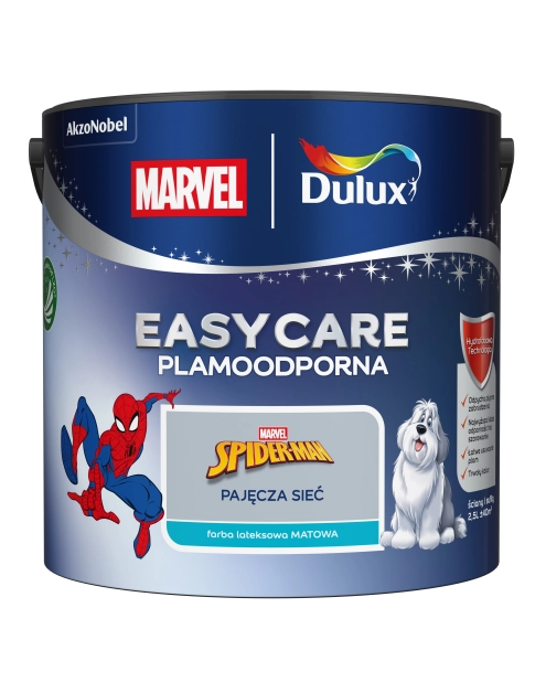 Zdjęcie: Farba lateksowa 2,5 L pajęcza sieć matowa EASYCARE DISNEY