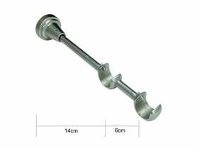 Wspornik podwójny 19 mm satyna GARDINIA