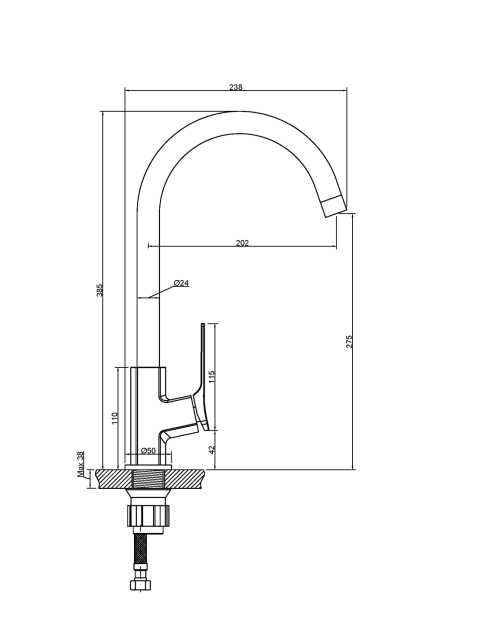 Zdjęcie: Bateria zlewozmywakowa Neri chrom INVENA