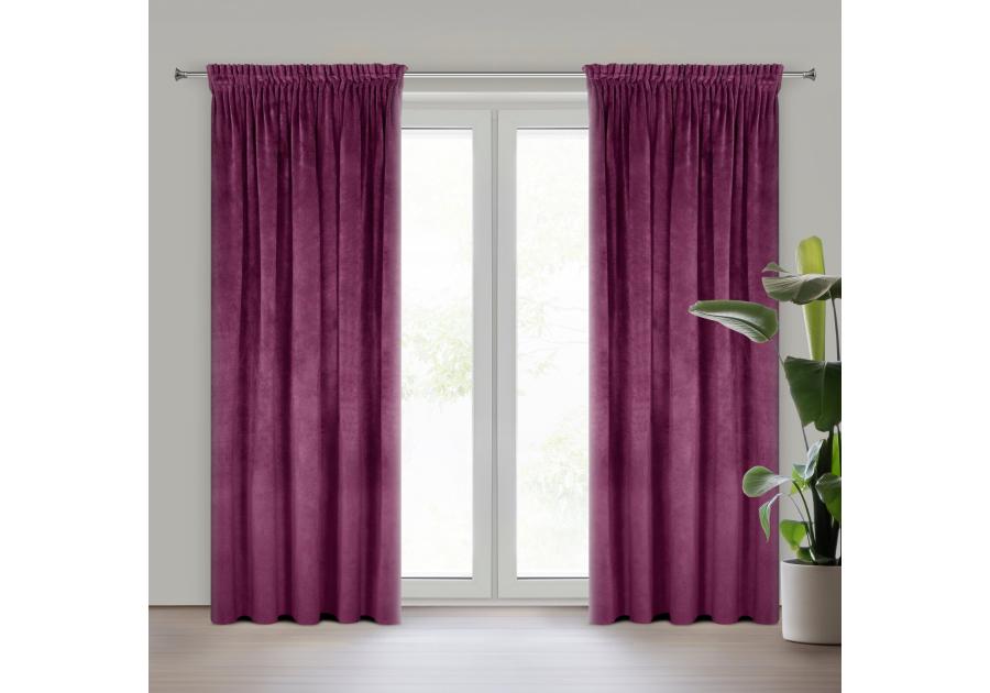 Zdjęcie: Zasłona gotowa Villa na taśmie 140x270 cm fioletowy EUROFIRANY