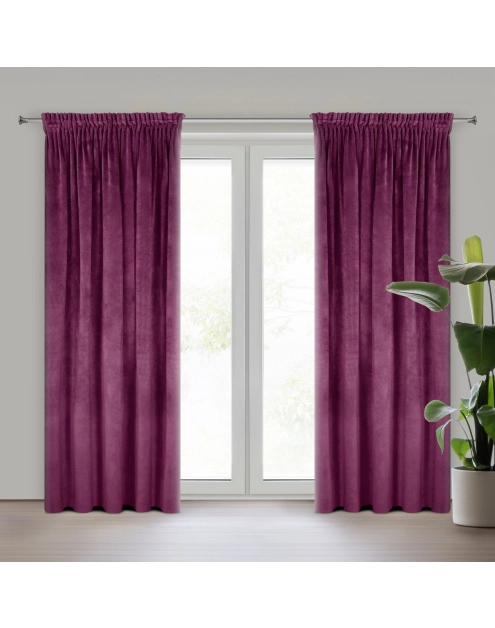 Zdjęcie: Zasłona gotowa Villa na taśmie 140x270 cm fioletowy EUROFIRANY