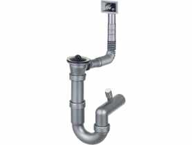 Syfon do zlewozmywaka stalowego 1-komorowego - odpływ 2" stal DEANTE