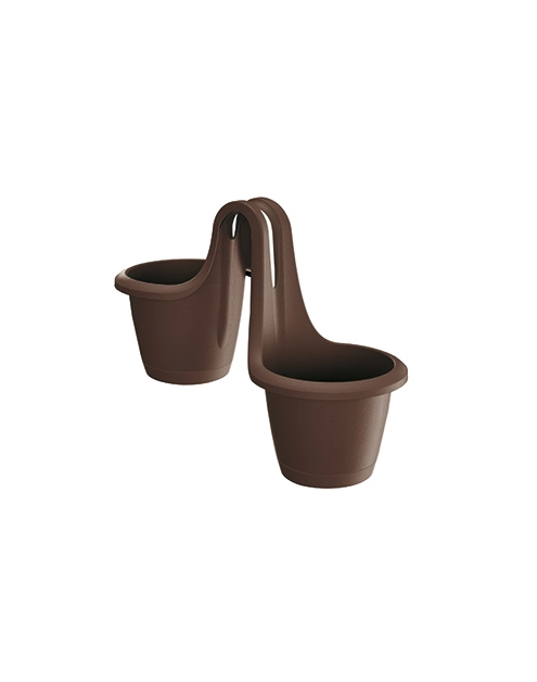 Zdjęcie: Doniczka Respana Twins brąz 463x200x336 mm PROSPERPLAST