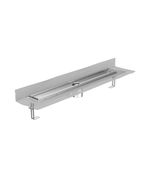 Zdjęcie: Odpływ liniowy 800 mm, h=79,  z kołnierzem pionowym przyściennym ShowerDrain E+ ACO