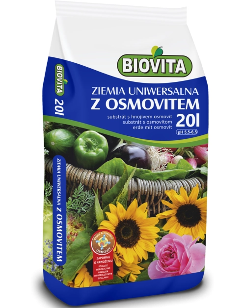 Zdjęcie: Ziemia uniwersalna z osmovitem 20 L BIOVITA