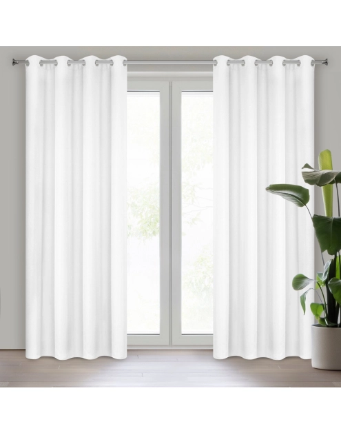 Zdjęcie: Zasłona gotowa Rita 140x250 cm biały EUROFIRANY
