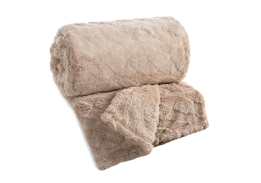 Zdjęcie: Koc Nancy 150x200 cm ciemnobeżowy EUROFIRANY