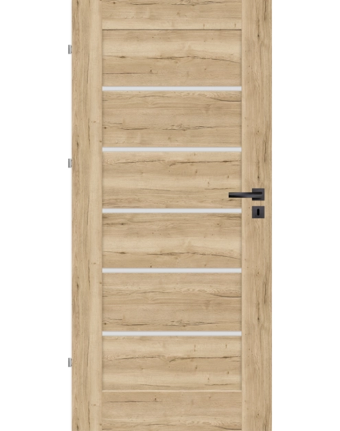 Zdjęcie: Drzwi wewnętrzne Seres 70L dąb halifax, mleczna szyba, pokój NAWADOOR