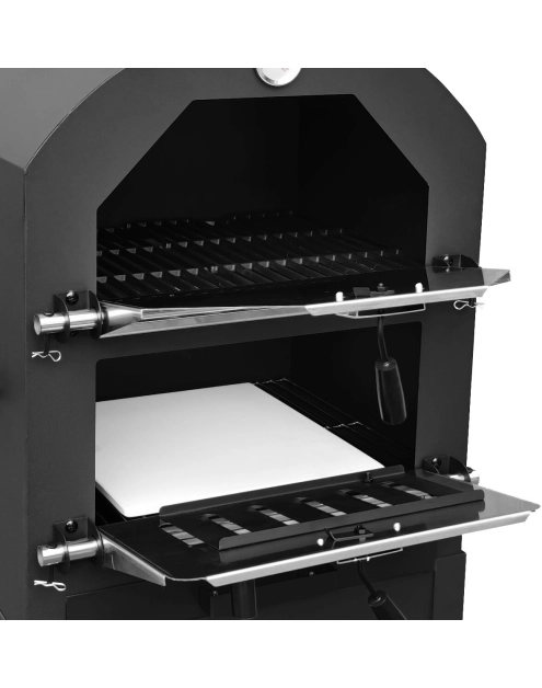 Zdjęcie: Grill węglowy z wkładem cermicznym 3w1 z komorą do pieczenia pizzy BOTTARI