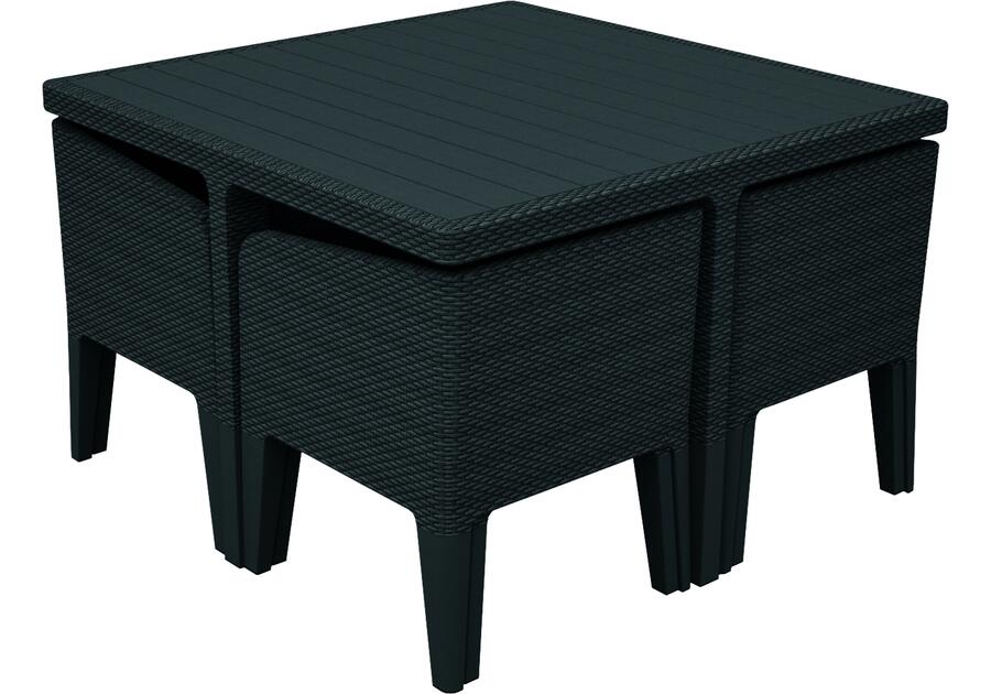 Zdjęcie: Zestaw mebli ogrodowych 5-elementowy Columbia antracyt CURVER