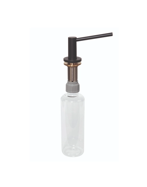 Zdjęcie: Dozownik mocowany w blacie zlewozmywaku lub umywalce, element dozujący mosiądz czarny mat MCALPINE