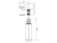 Zdjęcie: Dozownik mocowany w blacie zlewozmywaku lub umywalce, element dozujący mosiądz czarny mat MCALPINE