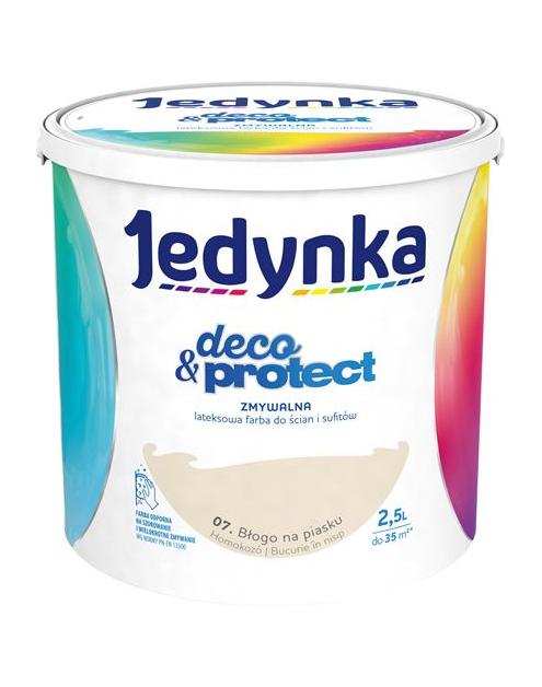 Zdjęcie: Farba lateksowa Deco&Protect Błogo na piasku 2,5 L JEDYNKA