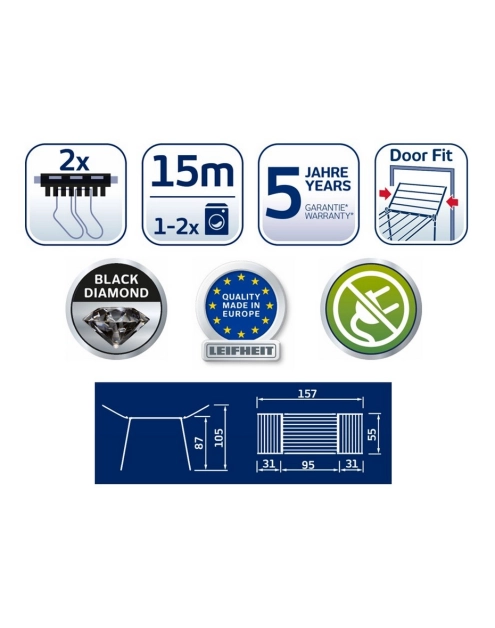 Zdjęcie: Suszarka Pegasus Black Diamond LEIFHEIT