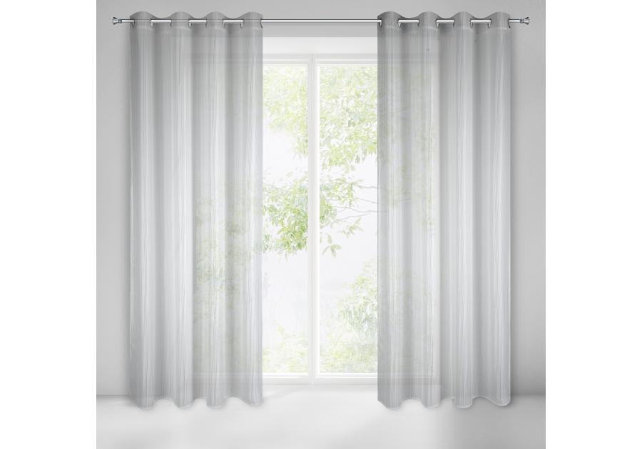 Zdjęcie: Firana gotowa Dezra 140x250 cm szary EUROFIRANY