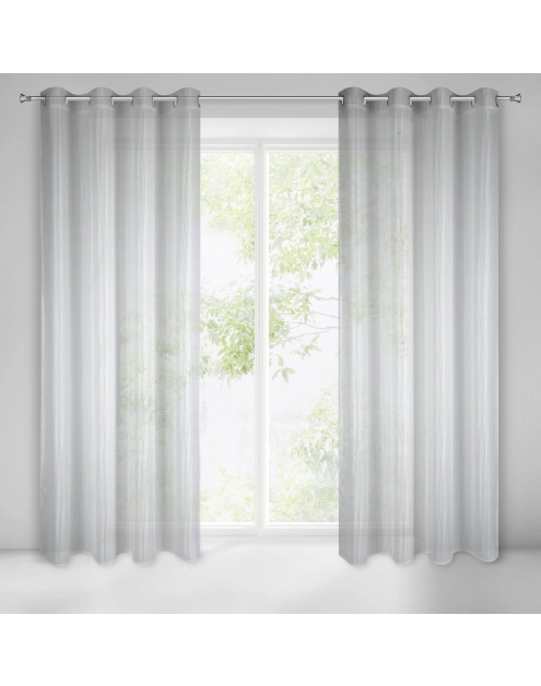 Zdjęcie: Firana gotowa Dezra 140x250 cm szary EUROFIRANY