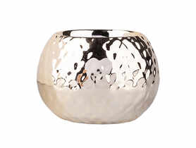 Świecznik porcelanowy Relief 8,5x8,5x6 cm złoty ALTOMDESIGN