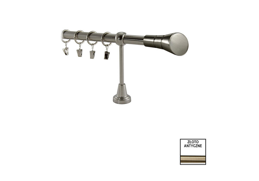 Zdjęcie: Karnisz podwójny Valentina fi 19 mm - 240 cm piazza złoto KARWEL