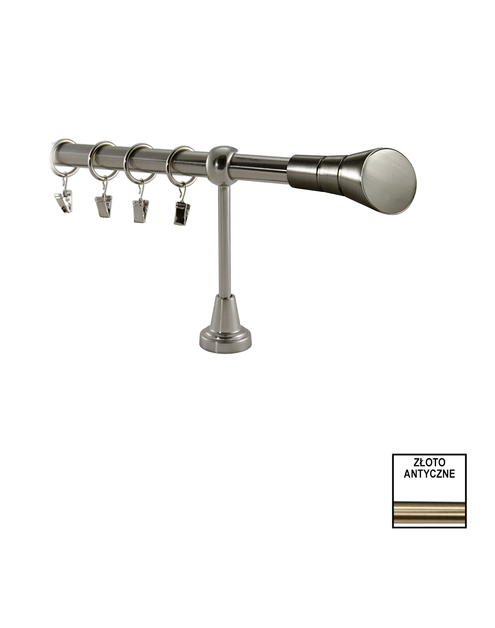 Zdjęcie: Karnisz podwójny Valentina fi 19 mm - 240 cm piazza złoto KARWEL