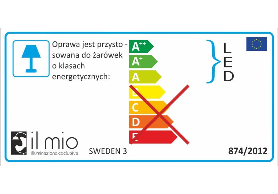 Zdjęcie: Lampa wisząca Sweden 3xE27 czarny IL MIO