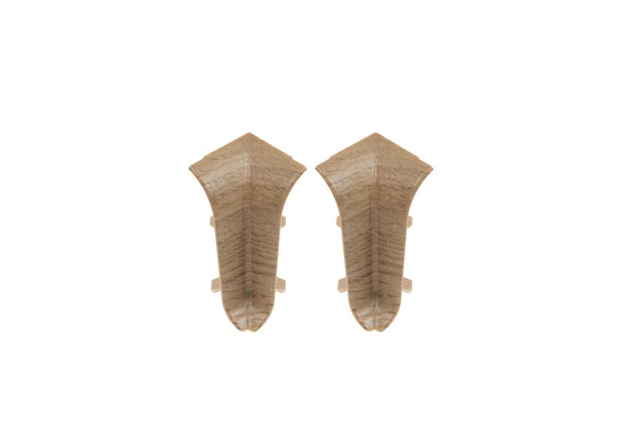 Zdjęcie: Zakończenia do listwy przypodłogowej Classic narożnik wewnętrzny 2 sztuki Dąb Klepka Mat CEZAR