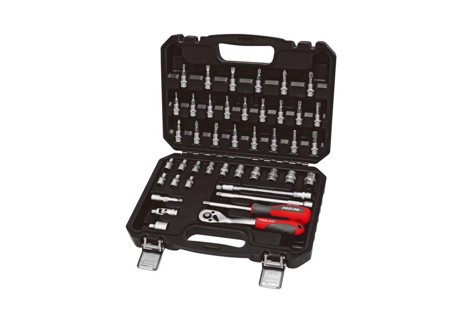 Zdjęcie: Zestaw 43 szt. nasadek i końcówek 1/4 CRV PROLINE