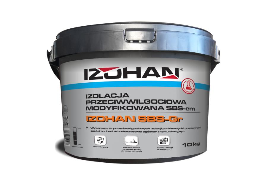 Zdjęcie: Izolacja przeciwwilgociowa modyfikowana SBS-em 10 kg IZOHAN