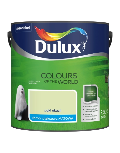 Zdjęcie: Farba do wnętrz Kolory Świata 2,5 L pąki akacji DULUX