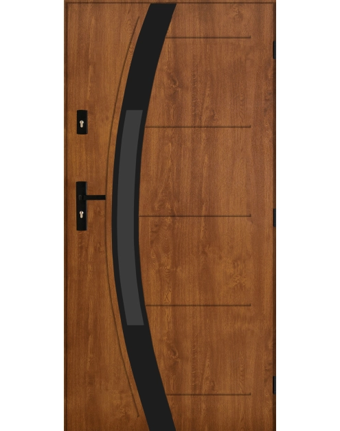 Zdjęcie: Drzwi zewnętrzne amazonka złoty dąb 90p komplet PANTOR