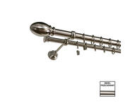 Zdjęcie: Karnisz podwójny Zeus fi 25 mm - 400 cm owal nikiel KARWEL