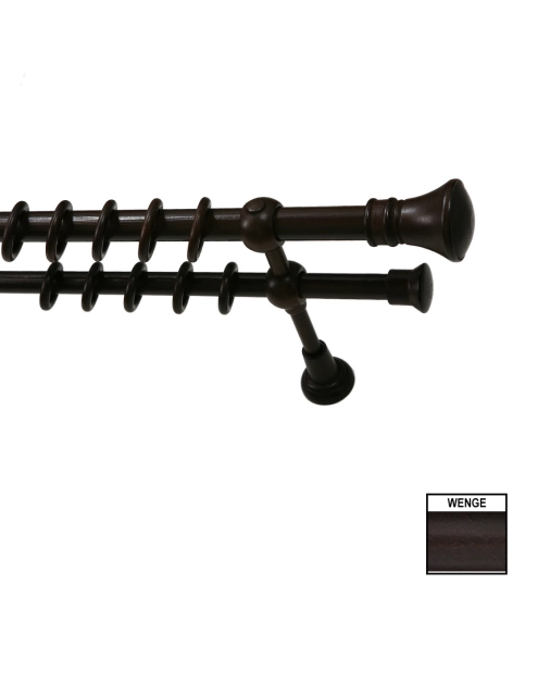 Zdjęcie: Karnisz podwójny Helios 300 cm wenge KARWEL