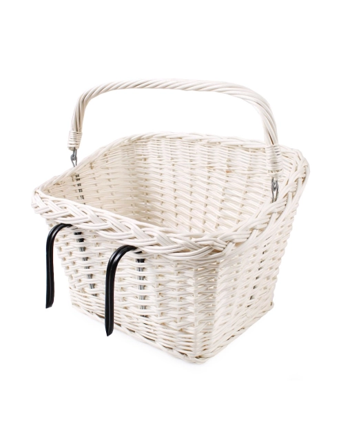 Zdjęcie: Kosz rowerowy 40x27x20x25/37 cm prostokątny perłowy TIN TOURS