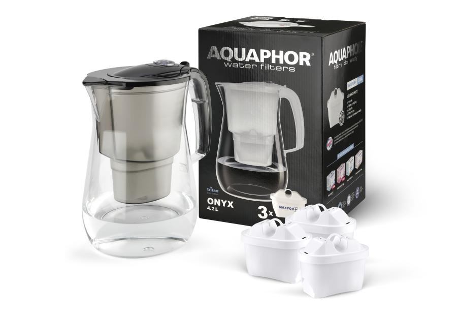 Zdjęcie: Zestaw dzbanek Onyx 4,2 L ze wskaźnikiem + 3 sztukI wkładów magnezowych B25 maxfor mg AQUAPHOR