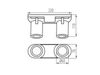 Zdjęcie: Oprawa oświetleniowa 2x max 35 W Laurin EL-2I W KANLUX