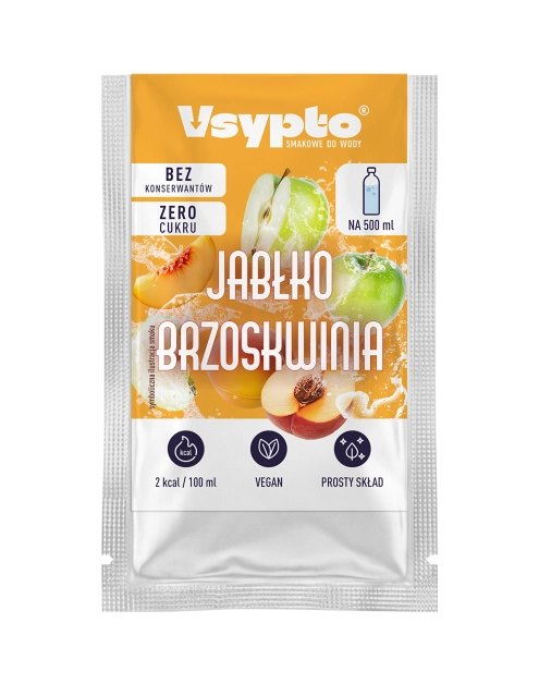 Zdjęcie: Napój w proszku do wody o smaku jabłkowo - brzoskwiniowym 9 g VSYPTO