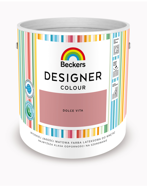 Zdjęcie: Farba lateksowa Designer Colour Dolce Vita 2,5 L BECKERS