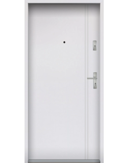 Zdjęcie: Drzwi wejściowe do mieszkań Bastion A-37 Biały 80 cm lewe OSP KR CENTER