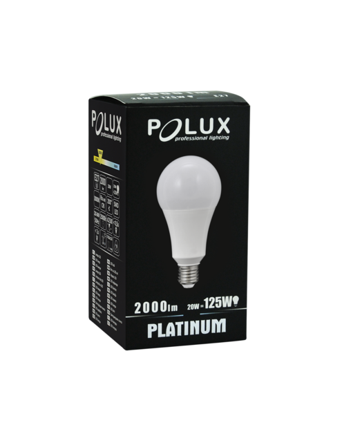 Zdjęcie: Żarówka LED A80 E27 20 W 2000 lm pc+aluminium POLUX