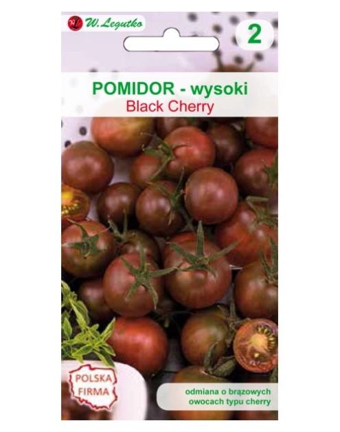 Zdjęcie: Pomidor gruntowy wysoki Black Cherry W.LEGUTKO