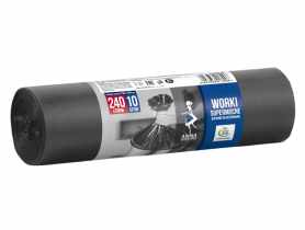 Worki na śmieci supermocne 240 L - 10 szt. czarne ANNA ZARADNA