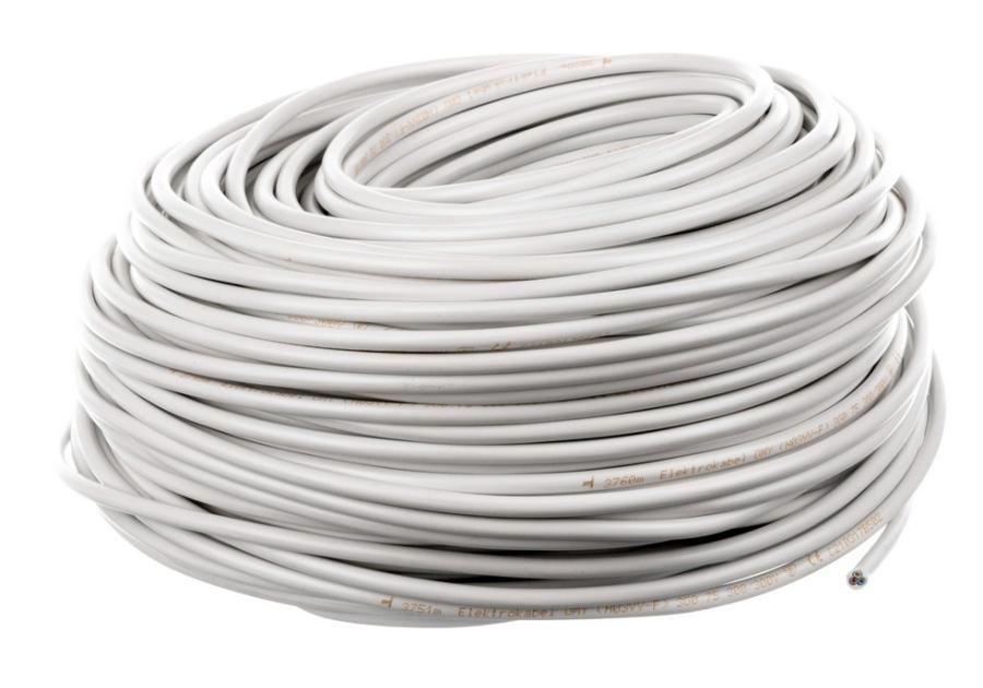 Zdjęcie: Przewód elektryczny OMY 3x0,75 biały (szpula 250) ELEKTROKABEL