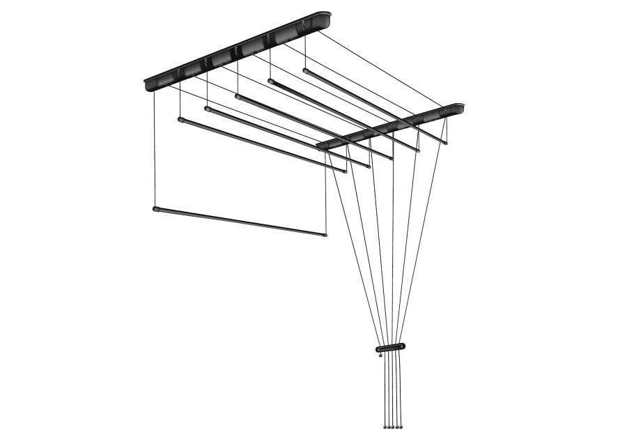 Zdjęcie: Suszarka sufitowa 6x140 cm P czarna SEPIO